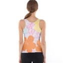 Flower Sunflower Floral Pink Orange Beauty Blue Yellow Tank Top View2