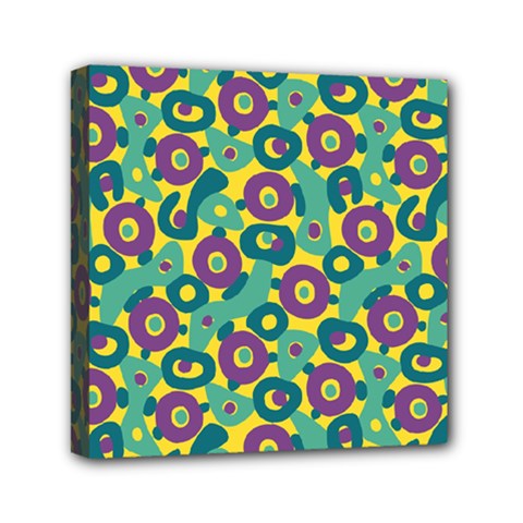 Discrete State Turing Pattern Polka Dots Green Purple Yellow Rainbow Sexy Beauty Mini Canvas 6  X 6  by Mariart