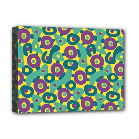 Discrete State Turing Pattern Polka Dots Green Purple Yellow Rainbow Sexy Beauty Deluxe Canvas 16  X 12   by Mariart