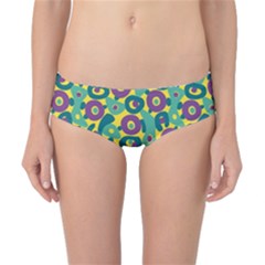 Discrete State Turing Pattern Polka Dots Green Purple Yellow Rainbow Sexy Beauty Classic Bikini Bottoms