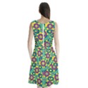 Discrete State Turing Pattern Polka Dots Green Purple Yellow Rainbow Sexy Beauty Sleeveless Waist Tie Chiffon Dress View2