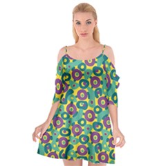 Discrete State Turing Pattern Polka Dots Green Purple Yellow Rainbow Sexy Beauty Cutout Spaghetti Strap Chiffon Dress by Mariart