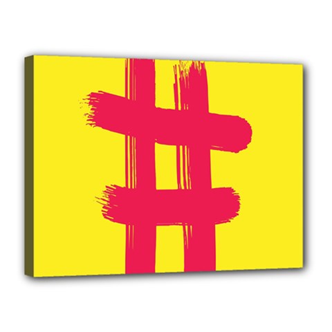 Fun Ain t Gone Fence Sign Red Yellow Flag Canvas 16  X 12 