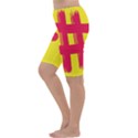 Fun Ain t Gone Fence Sign Red Yellow Flag Cropped Leggings  View2