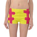 Fun Ain t Gone Fence Sign Red Yellow Flag Reversible Boyleg Bikini Bottoms View1