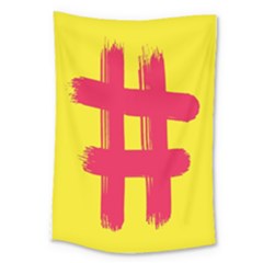 Fun Ain t Gone Fence Sign Red Yellow Flag Large Tapestry