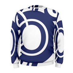 Garamond Blue White Wave Chevron Men s Sweatshirt