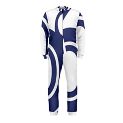 Garamond Blue White Wave Chevron Onepiece Jumpsuit (kids) by Mariart