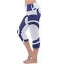 Garamond Blue White Wave Chevron Capri Yoga Leggings View2