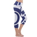 Garamond Blue White Wave Chevron Capri Yoga Leggings View3