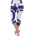 Garamond Blue White Wave Chevron Capri Yoga Leggings View4