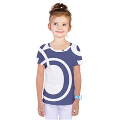 Garamond Blue White Wave Chevron Kids  One Piece Tee