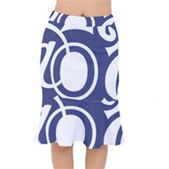 Garamond Blue White Wave Chevron Mermaid Skirt by Mariart