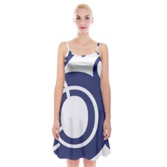 Garamond Blue White Wave Chevron Spaghetti Strap Velvet Dress by Mariart