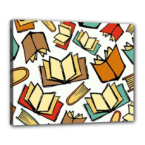 Friends Library Lobby Book Sale Canvas 20  X 16  by Mariart