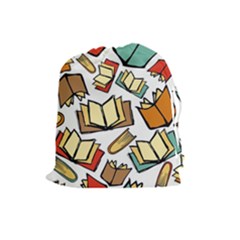 Friends Library Lobby Book Sale Drawstring Pouches (large)  by Mariart