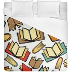 Friends Library Lobby Book Sale Duvet Cover (king Size) by Mariart