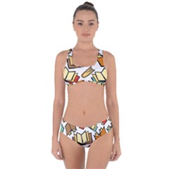 Friends Library Lobby Book Sale Criss Cross Bikini Set by Mariart