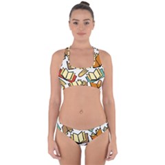 Friends Library Lobby Book Sale Cross Back Hipster Bikini Set by Mariart