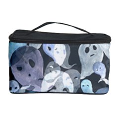 Ghosts Blue Sinister Helloween Face Mask Cosmetic Storage Case by Mariart