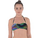 Aurora Wave Colorful Space Line Light Neon Visual Cortex Plate Halter Bandeau Bikini Top View1