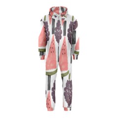 Grapes Watermelon Fruit Patterns Bouffants Broken Hearts Hooded Jumpsuit (kids) by Mariart