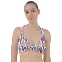 Grapes Watermelon Fruit Patterns Bouffants Broken Hearts Sweetheart Sports Bra by Mariart