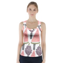 Grapes Watermelon Fruit Patterns Bouffants Broken Hearts Racer Back Sports Top by Mariart