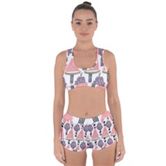 Grapes Watermelon Fruit Patterns Bouffants Broken Hearts Racerback Boyleg Bikini Set by Mariart