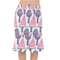 Grapes Watermelon Fruit Patterns Bouffants Broken Hearts Mermaid Skirt by Mariart