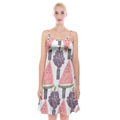 Grapes Watermelon Fruit Patterns Bouffants Broken Hearts Spaghetti Strap Velvet Dress by Mariart