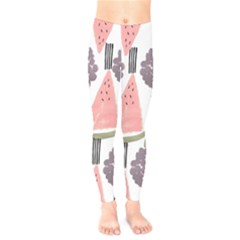 Grapes Watermelon Fruit Patterns Bouffants Broken Hearts Kids  Legging by Mariart