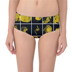 Grasshopper Rhino Spirograph Beautiful Fabulous Mid-waist Bikini Bottoms by Mariart