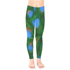 Fluorescence Microscopy Green Blue Kids  Legging