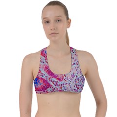 Histology Inc Histo Logistics Incorporated Alcian Blue Criss Cross Racerback Sports Bra by Mariart