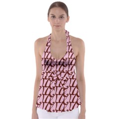 Letter Font Zapfino Appear Babydoll Tankini Top by Mariart