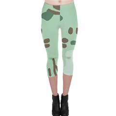 Lineless Background For Minty Wildlife Monster Capri Leggings  by Mariart