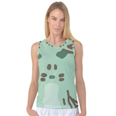 Lineless Background For Minty Wildlife Monster Women s Basketball Tank Top by Mariart