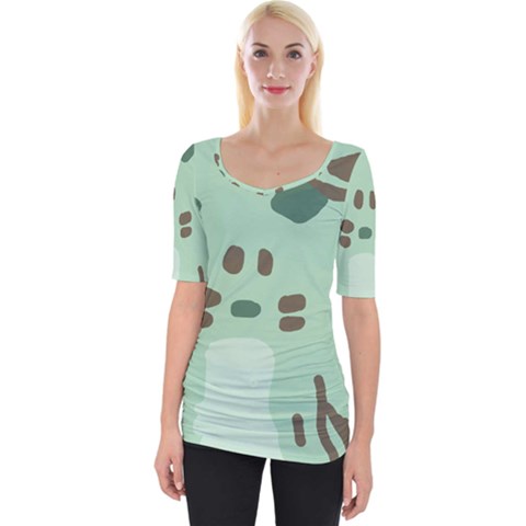 Lineless Background For Minty Wildlife Monster Wide Neckline Tee by Mariart