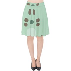 Lineless Background For Minty Wildlife Monster Velvet High Waist Skirt by Mariart