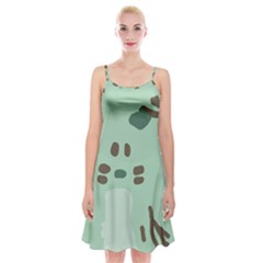 Lineless Background For Minty Wildlife Monster Spaghetti Strap Velvet Dress by Mariart