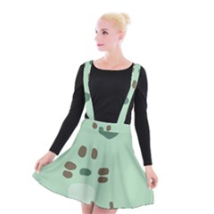 Lineless Background For Minty Wildlife Monster Suspender Skater Skirt by Mariart