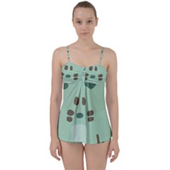 Lineless Background For Minty Wildlife Monster Babydoll Tankini Set