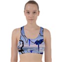 Wonderful Blue  Parrot Looking To The Ocean Back Weave Sports Bra View1