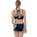 Line Light Leaf Flower Floral Black White Beauty Polka Women s Sports Set View2