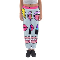 Lipstick Lips Heart Valentine Star Lightning Beauty Sexy Women s Jogger Sweatpants by Mariart