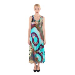 Multiscale Turing Pattern Recursive Coupled Stone Rainbow Sleeveless Maxi Dress by Mariart