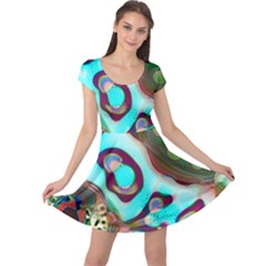 Multiscale Turing Pattern Recursive Coupled Stone Rainbow Cap Sleeve Dress by Mariart