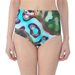 Multiscale Turing Pattern Recursive Coupled Stone Rainbow High-waist Bikini Bottoms by Mariart