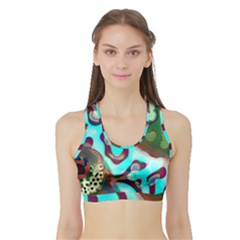 Multiscale Turing Pattern Recursive Coupled Stone Rainbow Sports Bra With Border by Mariart